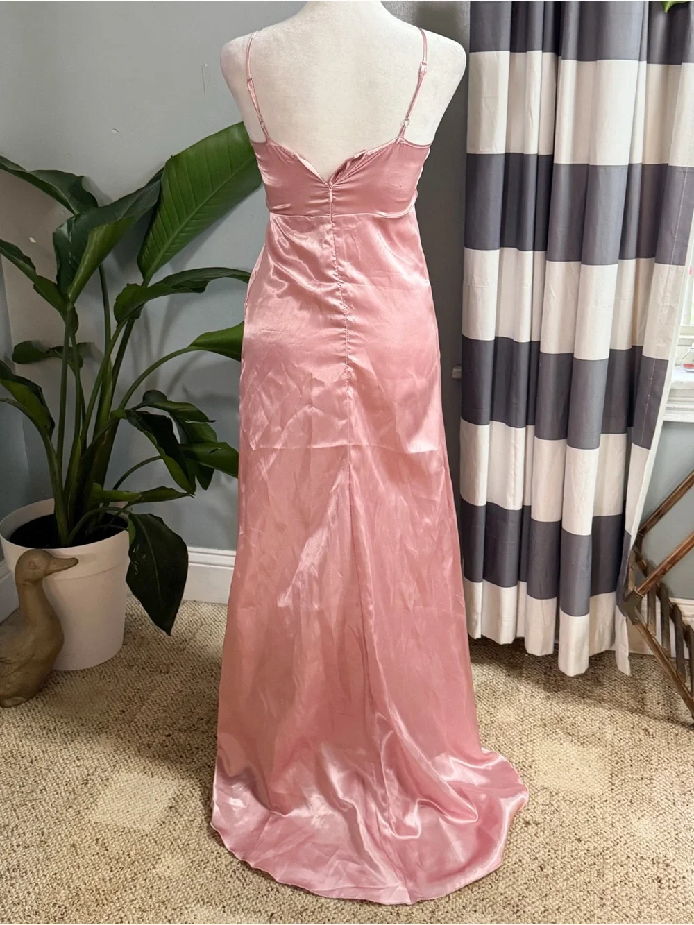 SHEIN Girls Pink Satin Lace Trim Dress Size 10 Years – Excellent Condition